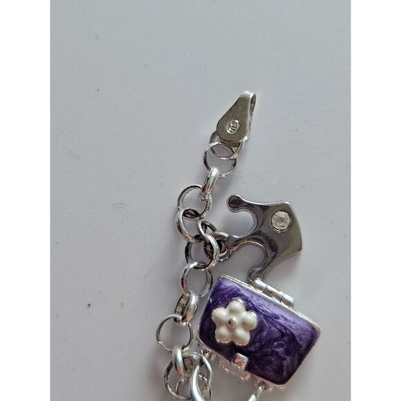 **Final Sale** Sterling silver colorful charm bracelet - Picture 13 of 16